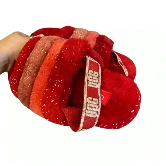 UGG Fluff-Yeah Metallic Sparkle Multi - Picture 3 of 8